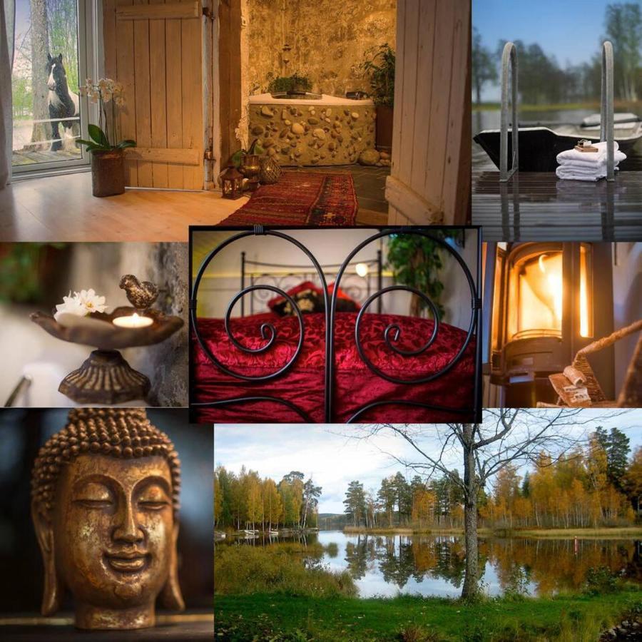 Romantic Spa Villa With Fireplace By The Lake Stjarnsund 외부 사진